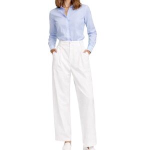 Zara Elegant Tailored White Wide Leg Women's  Size Small Pants